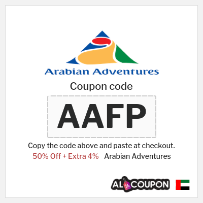 Coupon for Arabian Adventures (AAFP) 50% Off + Extra 4%