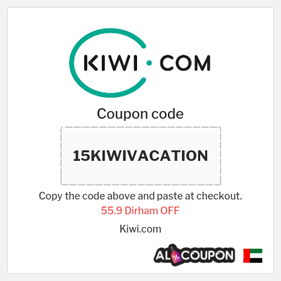 Coupon for Kiwi.com (15KIWIVACATION) 55.9 Dirham OFF