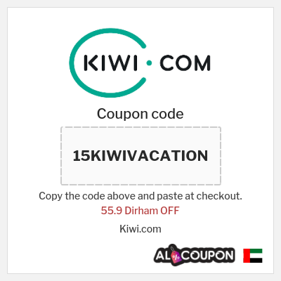 Coupon for Kiwi.com (15KIWIVACATION) 55.9 Dirham OFF