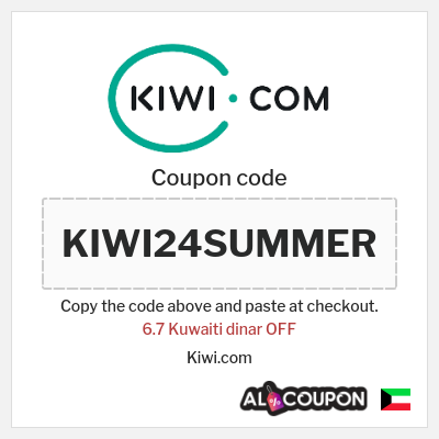 Coupon for Kiwi.com (KIWI24SUMMER) 6.7 Kuwaiti dinar OFF