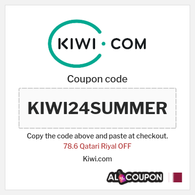 Coupon for Kiwi.com (KIWI24SUMMER) 78.6 Qatari Riyal OFF