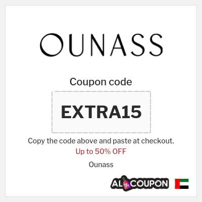 Coupon for Ounass (EXTRA15) Up to 50% OFF
