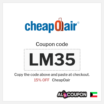 Coupon for CheapOair (LM35) 15% OFF