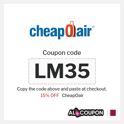 Coupon for CheapOair (LM35) 15% OFF