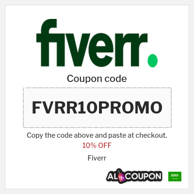 Coupon for Fiverr (FVRR10PROMO) 10% OFF