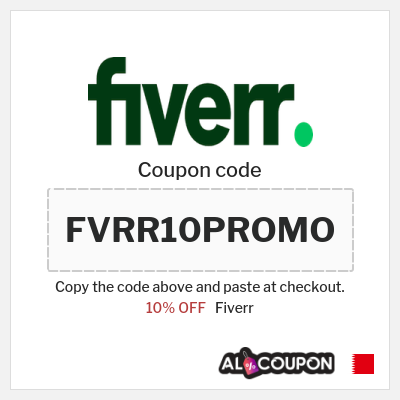 Coupon for Fiverr (FVRR10PROMO) 10% OFF