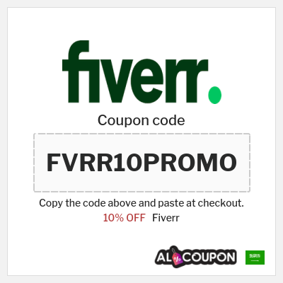 Coupon for Fiverr (FVRR10PROMO) 10% OFF