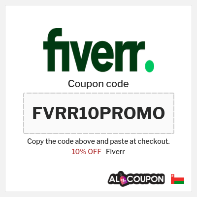 Coupon for Fiverr (FVRR10PROMO) 10% OFF