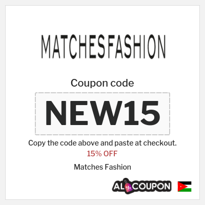 Coupon discount code for Matches Fashion