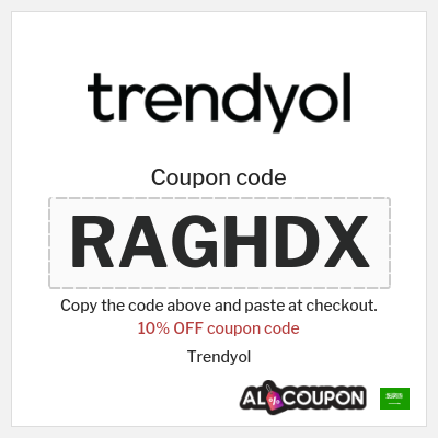 Coupon for Trendyol (RAGHDX) 10% OFF coupon code