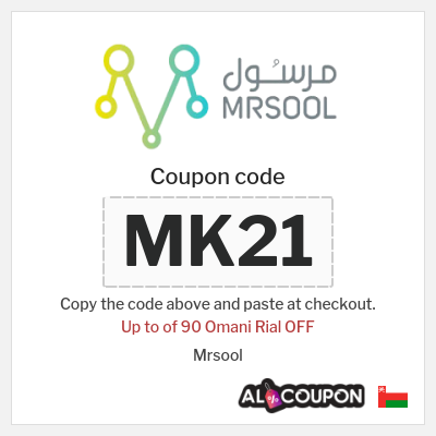 Coupon discount code for Mrsool Up to 90 Omani Rial OFF