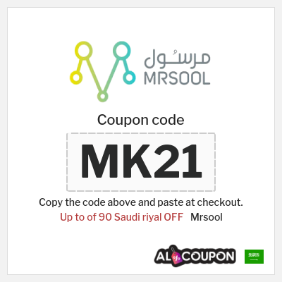 Coupon discount code for Mrsool Up to 90 Saudi riyal OFF