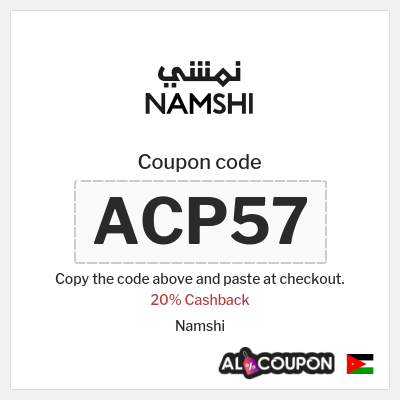 Coupon discount code for Namshi Exclusive 20% Cashback