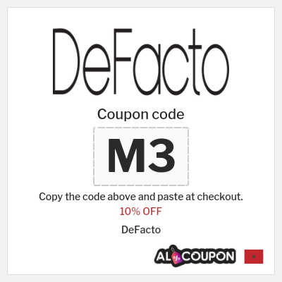 Coupon discount code for DeFacto Exclusive 15% OFF