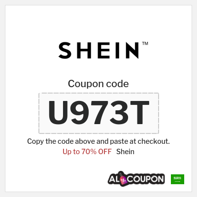 Coupon for Shein (U973T) Up to 70% OFF