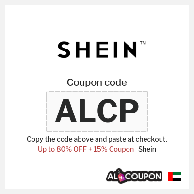 Coupon for Shein (ALCP) Up to 80% OFF + 15% Coupon