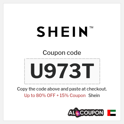 Coupon for Shein (U973T) Up to 80% OFF + 15% Coupon