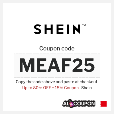 Shein Coupon (MEAF25) SHEIN Discount Code Bahrain 2026