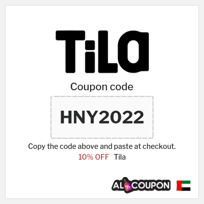 Coupon discount code for Tila 10% OFF