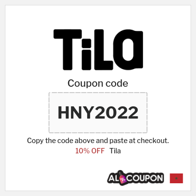 Coupon discount code for Tila 10% OFF