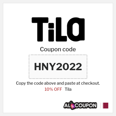 Coupon discount code for Tila 10% OFF