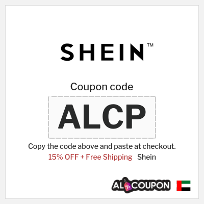 Coupon for Shein (ALCP) 15% OFF + Free Shipping