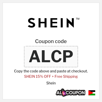 Coupon for Shein (ALCP) SHEIN 15% OFF + Free Shipping