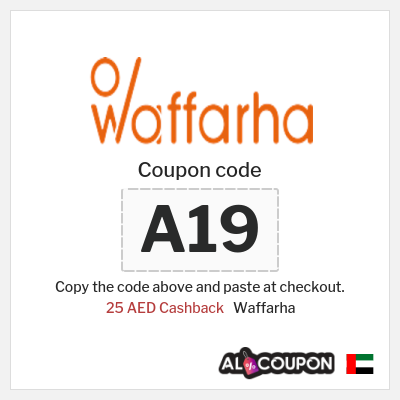 Coupon discount code for Waffarha 25 AED Cashback