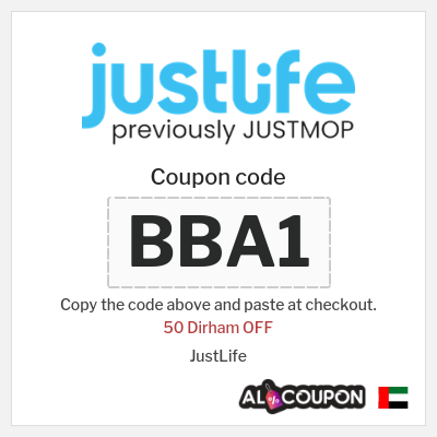 Coupon discount code for JustLife Up to 149.9 Dirham OFF