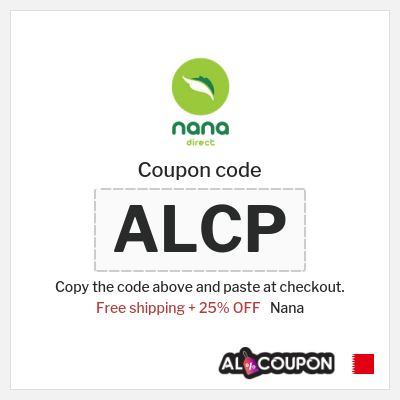 Coupon discount code for Nana 25% OFF