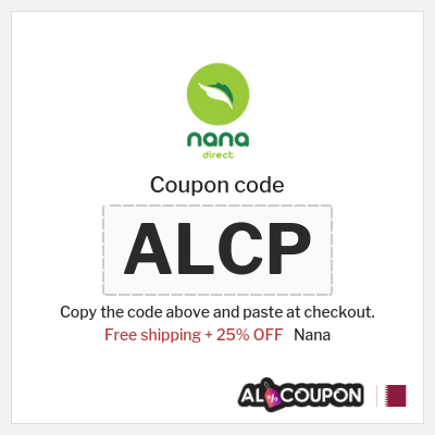 Coupon discount code for Nana 25% OFF