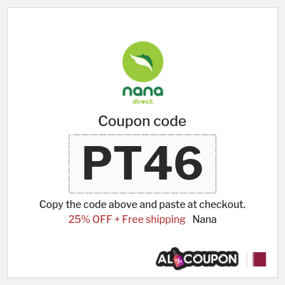 Coupon discount code for Nana 25% Off Delivery Fee