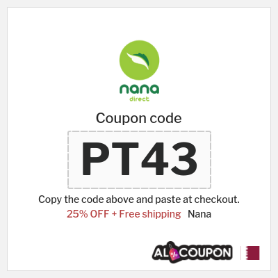 Coupon discount code for Nana 25% Off Delivery Fee