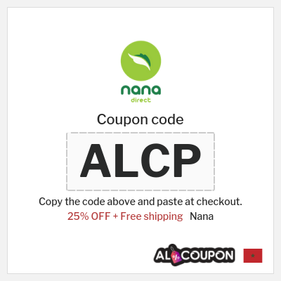 Coupon discount code for Nana 25% Promos