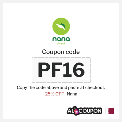Coupon discount code for Nana 25% Off Delivery Fee