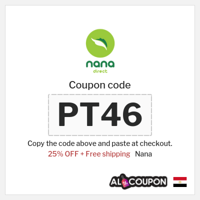 Coupon discount code for Nana 25% Off Delivery Fee