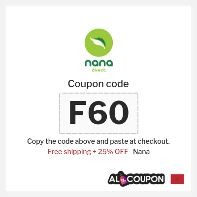Coupon discount code for Nana 25% OFF