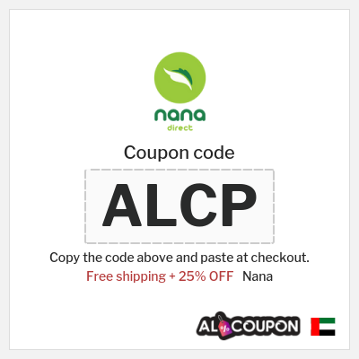 Coupon discount code for Nana 25% OFF