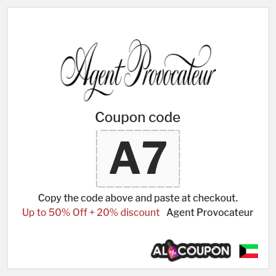 Coupon for Agent Provocateur (A7) Up to 50% Off + 20% discount
