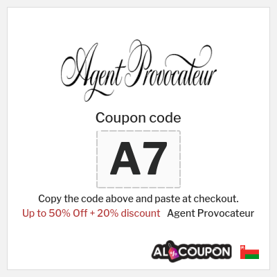 Coupon for Agent Provocateur (A7) Up to 50% Off + 20% discount