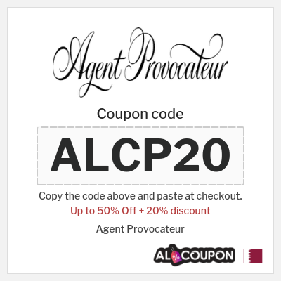 Coupon for Agent Provocateur (ALCP20) Up to 50% Off + 20% discount