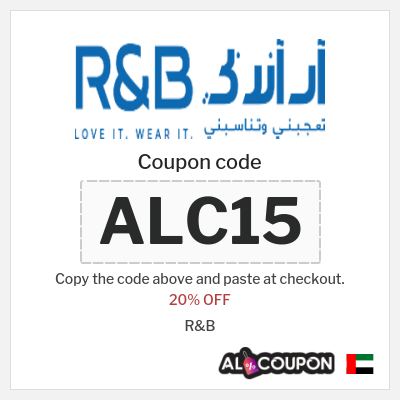 Coupon discount code for R&B 15% OFF