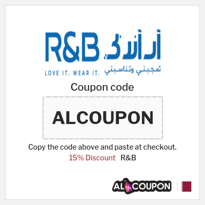 Coupon discount code for R&B 15% OFF