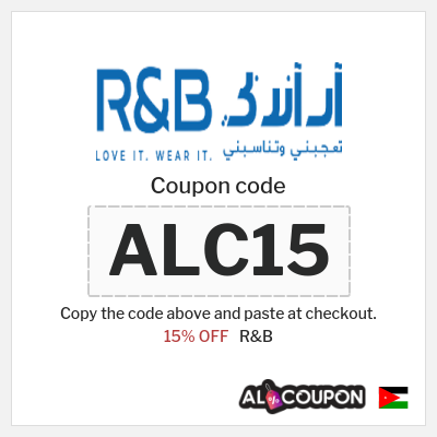 Coupon discount code for R&B 15% OFF