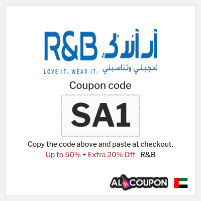 Coupon for R&B (SA1) Up to 50% + Extra 20% Off