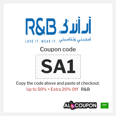 Coupon for R&B (SA1) Up to 50% + Extra 20% Off