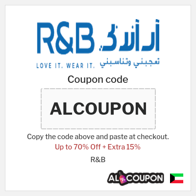 Coupon for R&B (ALCOUPON) Up to 70% Off + Extra 15%