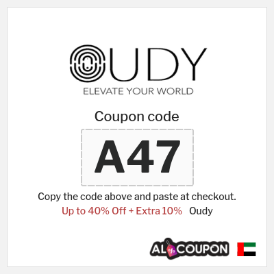 Coupon discount code for Oudy 10% OFF