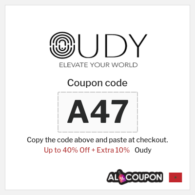 Coupon discount code for Oudy 10% OFF