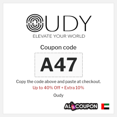 Coupon for Oudy (A47) Up to 40% Off + Extra 10%